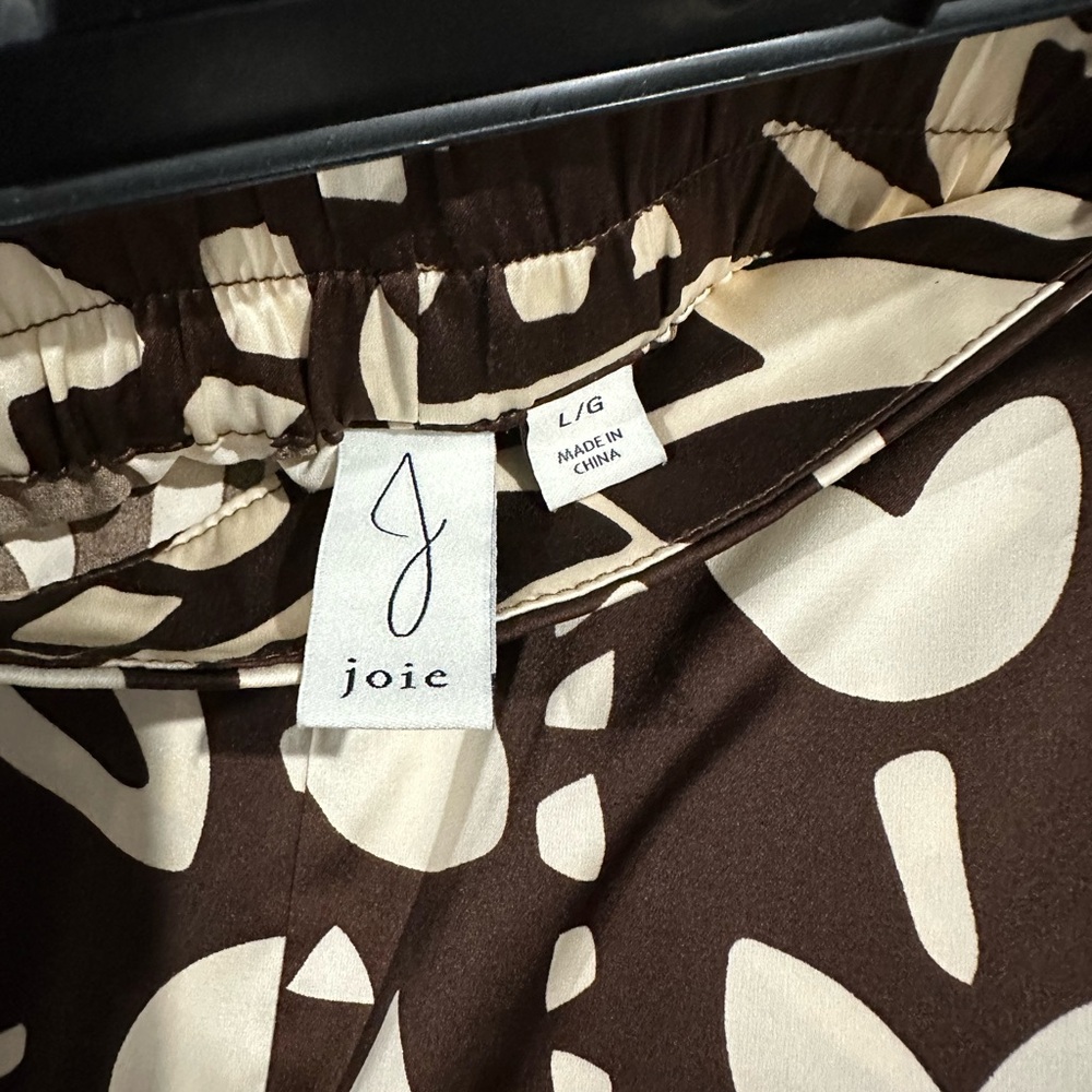 Joie Brown and Cream Patterned Pants